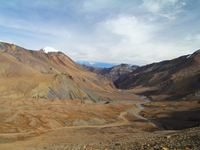 View of the northen portion of the Hidden valley from the trail towards Thapa Pass