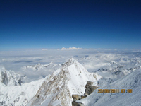 View from Summit, Yalung Kang, Everest,Lohtse,Makalu in far