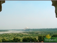 TAJ M FROM AGRA FORT