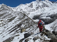 Left lateral morain(N) glacier
