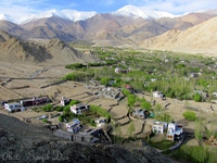 View of the village from Thikse Monastery